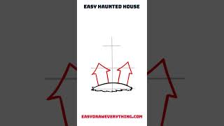 How to draw a haunted house drawing for beginners