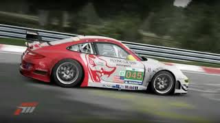 2011 #045 Flying Lizard  Porsche 911 GT3 RSR Forza Motorsport 4 Nordschleife engine sound