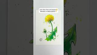 Free Lesson Dandelion  | Tutorial for Watercolor Sketching Beginners #drawingtutorial