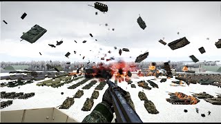 Destroying an ENTIRE ARMY  just by looking at them! - ArmA 3