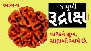 ચાર મુખી રુદ્રાક્ષ | રુદ્રાક્ષ ધારણ મંત્ર | રુદ્રાક્ષ જાપ મંત્ર | Four Face Rudraksha | #Rudrax