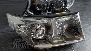 [f0X] фары с 4мя линзами для Toyota Land Cruiser 200 дорестайл