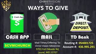 CHRIST VISION MINISTRIES E-SERVICE)- 12/27/20   Live Stream