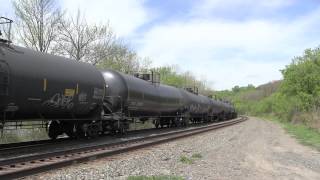 [HD] CSX Ethanol Train K634 at Amsterdam, NY