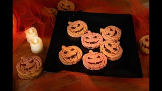 ENG -  🎃PUMPKIN-SHAPED COOKIES! 🎃