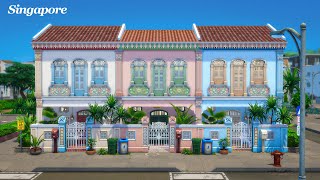 Singapore’s Colorful Shophouses 🌸 || The Sims 4: For Rent || Stop Motion (No CC)