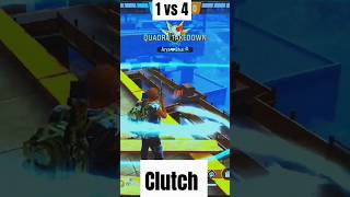 1 Vs 4 Clutch Free fire 🔥 #shorts #freefiremax #clutch