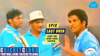 Sachin's Ultimate Test to Defend 6 Runs in Final Over | Can he Save the Semi-Final | INDvSA 1993 !!