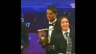 When messi and ronaldo exchanged their award 😂🤪 #shorts