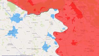 Карта боевых действий 15 июля 2022.Северск - Соледар