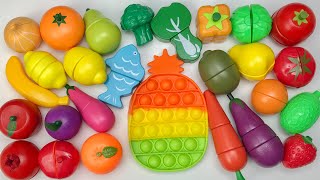 How to Cutting Wooden & Plastic Fruit Vegetables, Corn Eggplant | Satisfying Video Squishy ASMR