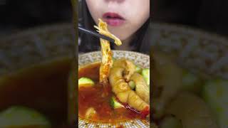 crunchy chicken feets salt #mukbang #shorts