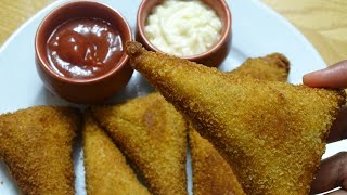 Crispy Bread Cone Samosa|| Chicken Cheese Samosa Recipe