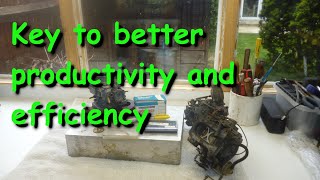 How keeping your workshop tidy impacts efficiency and quantity of work. some tips for an easier life