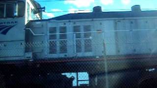 Amtrak work extra light engine move at Niantic CT