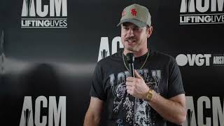 Matt Stell Chats Golf Strategy at 2023 ACM Lifting Lives Top Golf Tee Off - 2023 ACM Awards