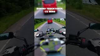 Testing my patience behind a truck on a motorcycle #motorcycling