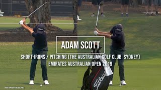 Adam Scott Golf Swing Pitching Wedge distance shots, Emirates Australian Open (Sydney) December 2019