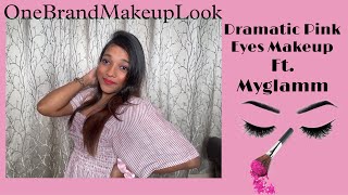 Dramatic Pink Eye Makeup|5 minute makeup Routine| Easy glamm| Myglamm|OneBrandMakeup