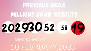 Mega Millions Lottery 10 Feb 2023 - Today Live Drawings Results - Tonight Winning Numbers