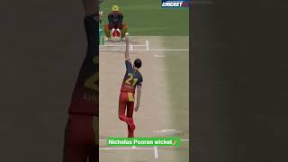 Nicholas Pooran Wicket! Shahbaz Ahmed #shorts #cricket22