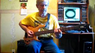 Bass cover -John Forgety -  the old man down the road-  бас