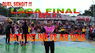 DUEL SENGIT !!! laga final voli putri AIR UPAS VS BATU KELING SET 4 #volleyball #voli