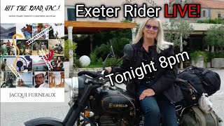 Exeter Rider LIVE Tonight With Special Guest Jacqui Ferneaux  Royal Enfield 500 #shorts