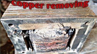 how to remove a transformer copper #copper #transformers