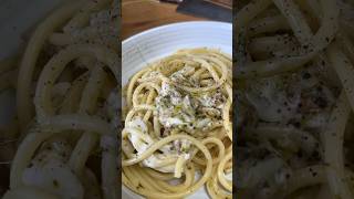 Spaghetti smoked Scamorza sausage and broccoli #pasta #shorts #recipe