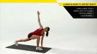 LUNGE WITH ELBOW TO INSTEP WITH ROTATION