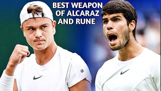 Carlos Alcaraz vs Holger Rune Best Weapon Of His Game - Wimbledon 2023 Match Close Look