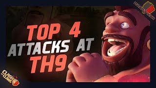 Top 4 Attacks at TH9 in 2020 | Clash of Clans