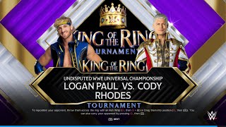 Logan Paul VS Cody Rhodes - UNDISPUTED WWE UNIVERSAL CHAMPIONSHIP - WWE 2K24