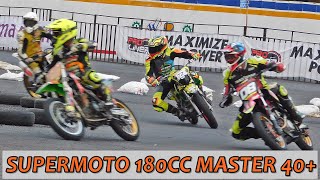 UMUR BOLEH TUA, SEMANGAT TETAP MUDA || SUPERMOTO 180CC MASTER 40+ || MATAPANAH CUP RACE