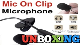 UNBOXING MINI MICROPHONE CLIP ON - MIC LAPEL LAVALIER, mic clip on untuk GoPro hero 8 black