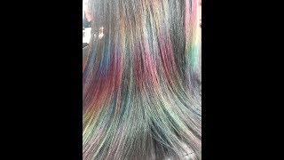 Oil Slick Hair Color Hidden Under Hair Over Under Cut. Jayhair1