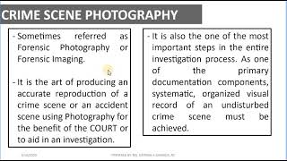 APPLICATION OF PHOTOGRAPHY IN POLICE WORK - CU13-FORS211