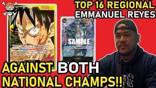 [OP08] TOP 16 CARTA MAGICKA REGIONALS INTERVIEW w/ EMMANUEL REYES! | One Piece TCG