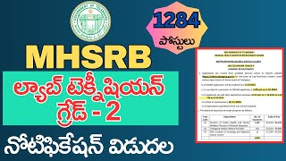 తెలంగాణలో 1284 పోస్టులతో నోటిఫికేషన్ విడుదల | Telangana Notification 2024