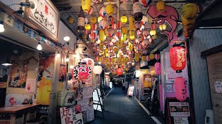 4K ASMR Friday Night Walking in Uratenma Back Street Alleys, Osaka Japan | Ambience  Night Life