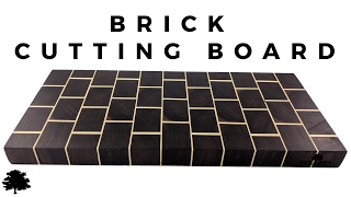 Making a brick end grain cutting board from black walnut and holly