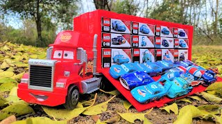 About 50 units Blue Tomica Cars & Storage Mack Trailer (Popular video summary)