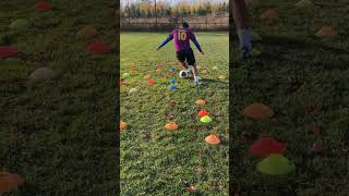 Messi dribbling circuit🔥to improve dribbling #football #soccerskills #soccer #footballskills #skill