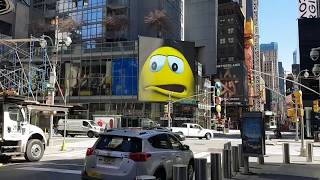 Walking through Empty Times Square (New York City) during 2020 Corona Virus Pandemic