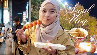 서울 seoul vlog 🇰🇷 | first time in south korea, trying korean street food at myeongdong street