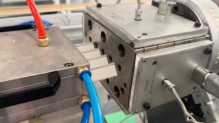 pvc corner profile machine test before shipment one time extrude 4 strips