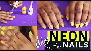 BRIGHT YELLOW NEON NAILS - 70 BOB! | Luron Nail Polish (Crystal Olisa)