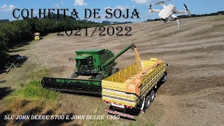 COLHEITA DE SOJA 2021/22 COM DRONE DJI MINI 2/ JOHN DEERE 1550 E SLC 8700