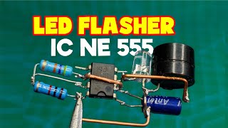 HOW TO MAKE SIMPLE FLASHER IC NE555.